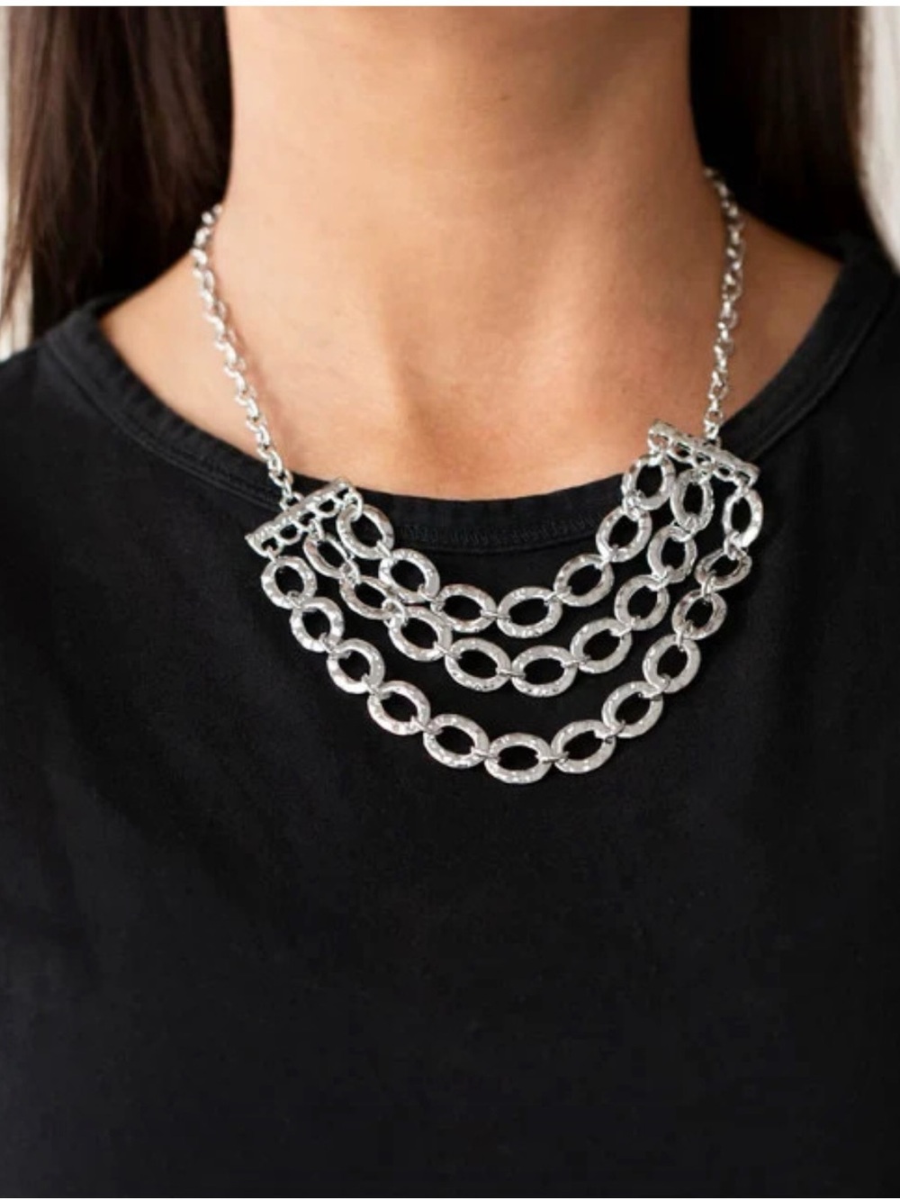 🆕Women’s Short Silver Layered Adjustable Necklace❤️❤️